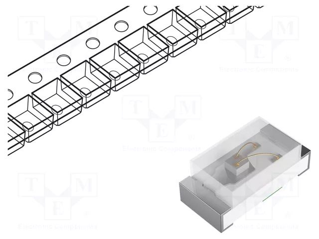 LED; blue; SMD; 0402; 25÷40mcd; 2.7÷3.3VDC; 1x0.5x0.4mm; 120°; 5mA OPTOSUPPLY OSB50402C1C