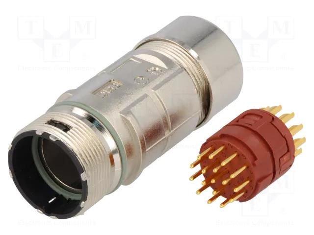 Connector: M23; plug; PIN: 17; male; soldering; for cable; straight LAPP 75009709