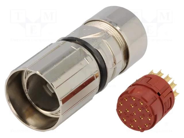 Connector: M23; plug; PIN: 17; female; soldering; for cable; 7A; IP68 LAPP 75009706