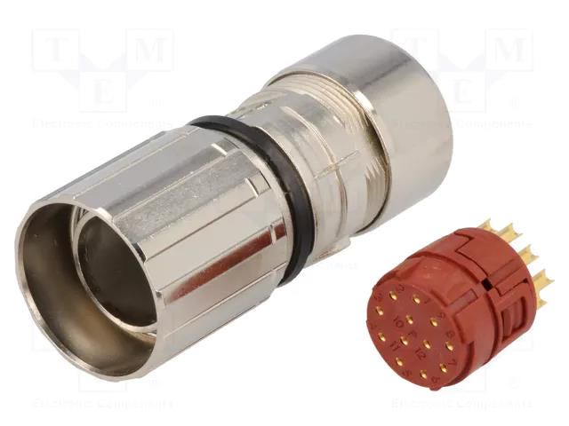 Connector: M23; plug; PIN: 12; female; soldering; for cable; 7A; IP68 LAPP 75009702