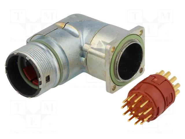 Connector: M23; socket; PIN: 17; male; soldering; angled 90°; 7A LAPP 25009708