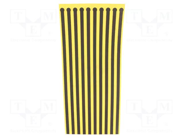 ESD shoe grounder; ESD; 300mm; 100pcs; black,yellow STATICTEC PRT-STW1550