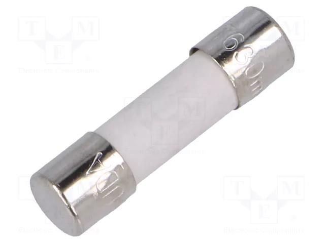 Fuse: fuse; 630mA; 250VAC; time-lag; ceramic,cylindrical; 5x20mm CONQUER ELECTRONIC UDA630MA250V