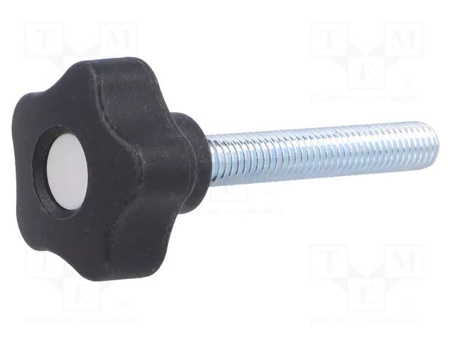 Knob; Ø: 32mm; Ext.thread: M8; 50mm; H: 23mm; technopolymer PP ELESA+GANTER VCT.32P-M8X50-C3