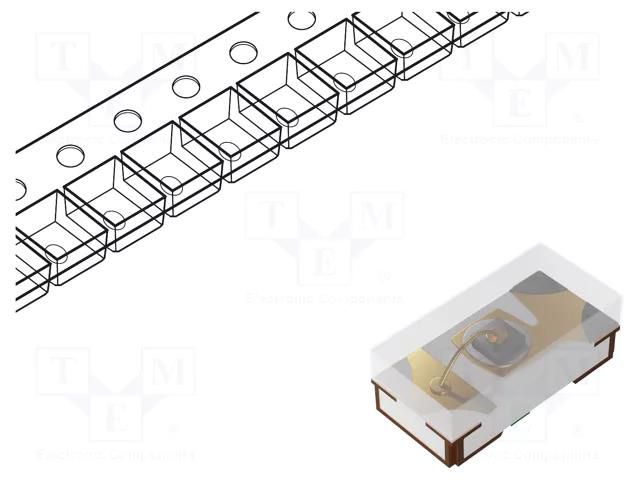 LED; SMD; 0402; red; 18÷54mcd; 1x0.5x0.35mm; 130°; 20mA; λd: 631nm VISHAY VLMS1500-GS08