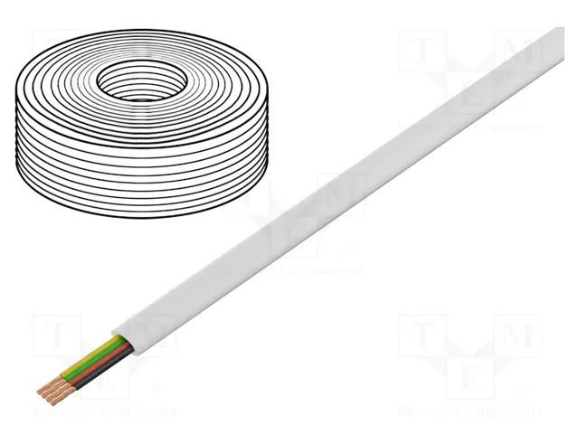 Wire: telecommunication cable; 4x28AWG; stranded; white; 100m Goobay TEL-004CCA/WH-100