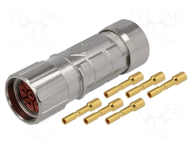 Connector: M23; plug; PIN: 6; female; crimped; for cable; straight LAPP 75009690