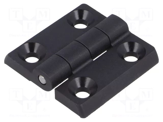Hinge; Width: 40mm; polyamide; black; H: 40mm; Holes no: 4 RST ROZTOCZE 3.ZN60.101-07