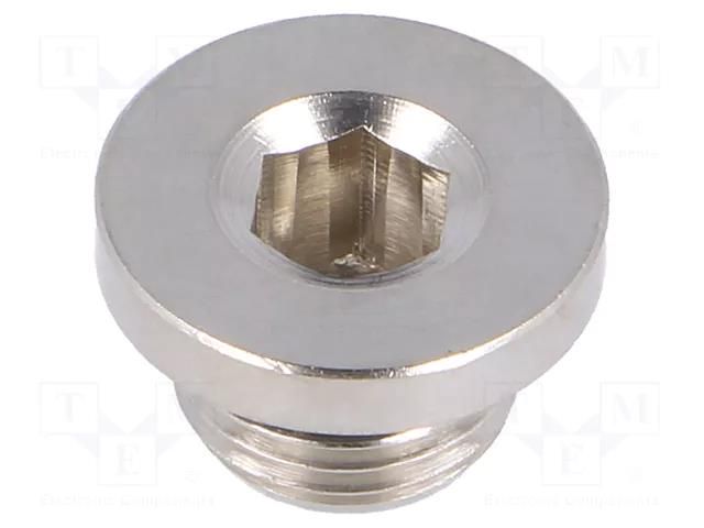 Protection cap; max.150bar; nickel plated brass; Thread: G 1/8" PNEUMAT 3015-1/8