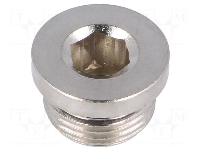 Protection cap; max.75bar; nickel plated brass; Thread: G 3/8" PNEUMAT 3015-3/8