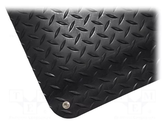 Mat: floor; antislip,anti fatigue; ESD; black; L: 1.2m; W: 0.9m COBA EUROPE COBA-DPS010912