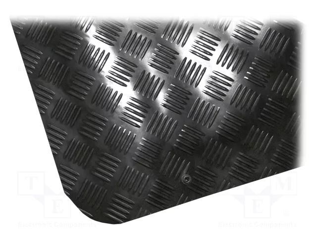 Mat: floor; antislip,anti fatigue; ESD; black; L: 1.5m; W: 1m COBA EUROPE COBA-SN010005