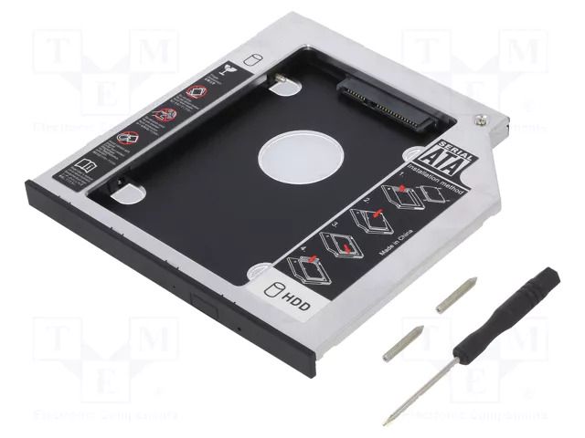 Hard discs housing: 2,5"; aluminium; Support: HDD 2,5" LOGILINK AD0017