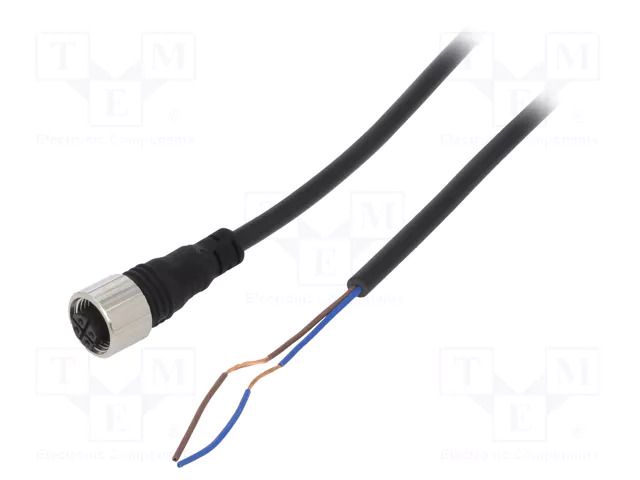Cable: for sensors/automation; M12; PIN: 2; straight; 5m; plug; CI AUTONICS CIA2-5