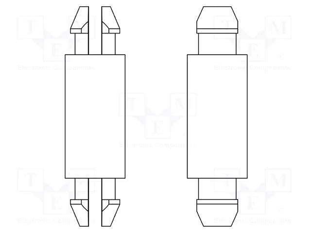 PCB distance; polyamide 66; L: 4.8mm; latch/latch; natural; 8G802 DREMEC DR8G802V40482