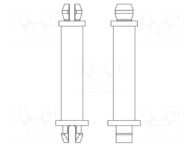 PCB distance; polyamide 66; L: 7.9mm; latch/latch; natural; 8G805 DREMEC DR8G805V41525