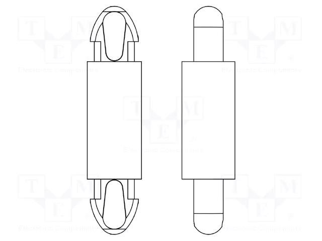 PCB distance; polyamide 66; L: 10mm; latch/latch; black; UL94V-2 DREMEC DR8G817V41512