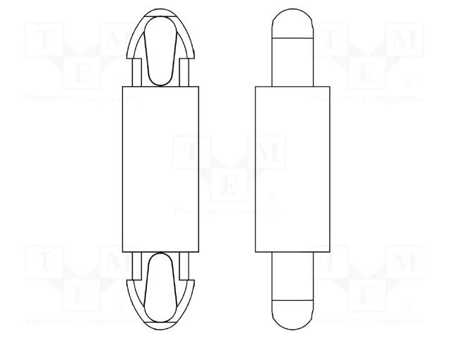 PCB distance; polyamide 66; L: 4mm; latch/latch; natural; UL94V-0 DREMEC DR8G806V40048