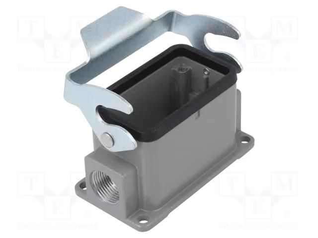 Enclosure: for HDC connectors; size D10B; with latch; angled DEGSON ELECTRONICS D10B-SF-1L-M20