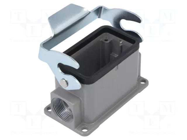 Enclosure: for HDC connectors; size D10B; with latch; angled DEGSON ELECTRONICS D10B-SF-1L-M25