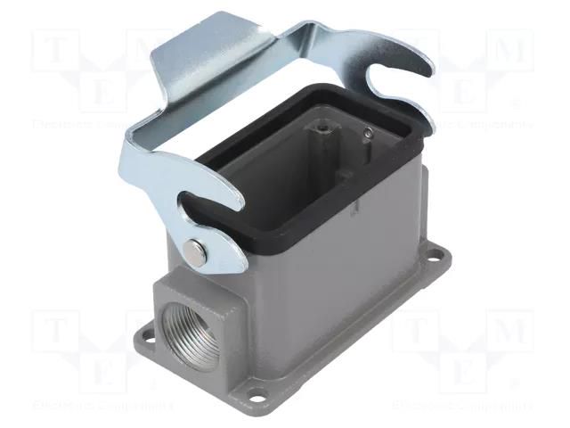 Enclosure for connectors: HDC; angled; size D10B; with latch DEGSON ELECTRONICS D10B-SF-1L-PG16
