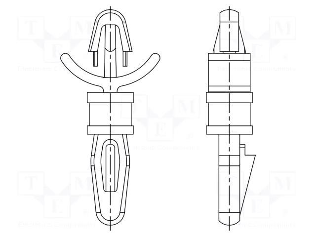 PCB distance; polyamide 66; L: 14.3mm; latch/latch; natural DREMEC DR8G813V42123