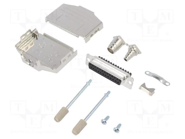 Connector: D-Sub; PIN: 25; female; straight; screw terminal; 11.5mm AMPHENOL COMMUNICATIONS SOLUTIONS DPPKM-25FSSC