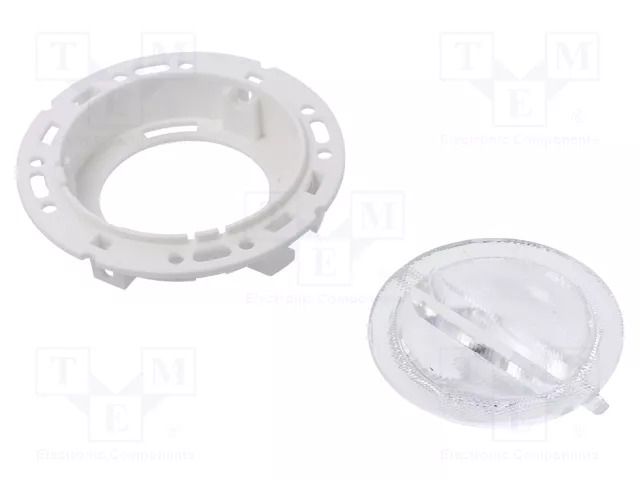 LED lens; round; plexiglass PMMA; transparent; Mounting: push-in LEDIL FN15388
