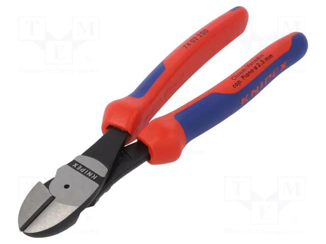 Pliers; side,cutting; handles with plastic grips; 200mm KNIPEX KNP.7402200