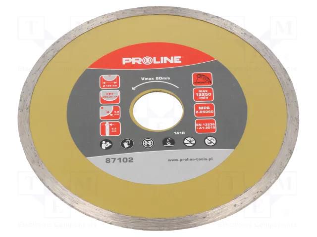 Cutting diamond wheel; Ø: 125mm; Øhole: 22.23mm; Disc thick: 2.2mm PROLINE PRE-87102