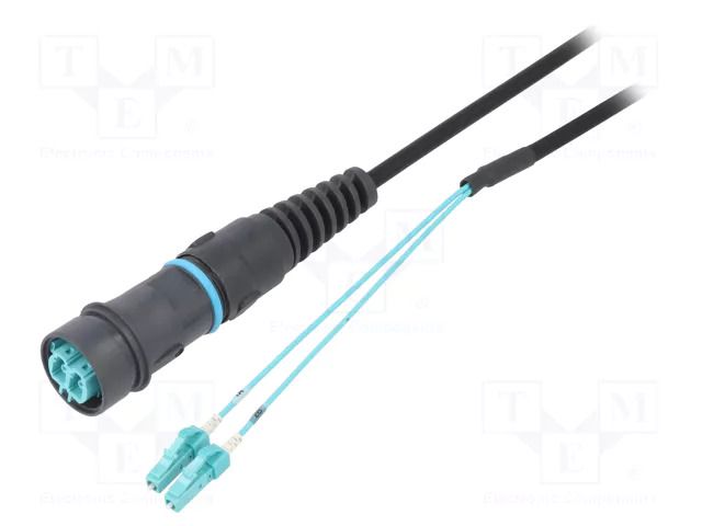 Fiber patch cord; PIN: 2; multi mode duplex (MM); bayonet; LC BULGIN PXF6051AAB