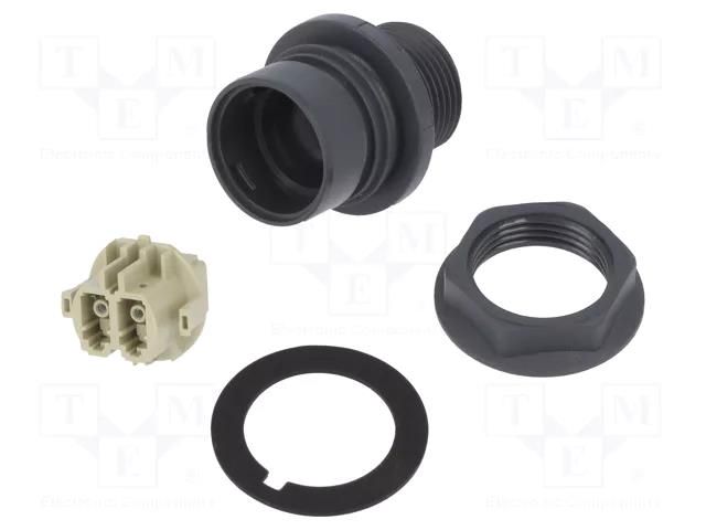 Connector: fiber optic; PIN: 2; multi mode duplex (MM); bayonet BULGIN PXF6052B