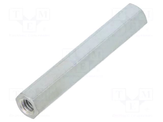 Screwed spacer sleeve; 25mm; Int.thread: M2,5; hexagonal; steel DREMEC TFF-M2.5X25/DR1212