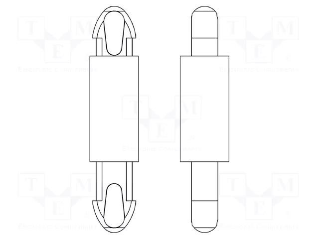 PCB distance; polyamide 66; L: 12mm; latch/latch; natural; UL94V-0 DREMEC DR8G806V40144