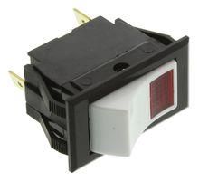 ILLUMINATED ROCKER SWITCH,SPST,ON-NONE-ON,15A LTILA51-6S-WH-RC-NBL/12V