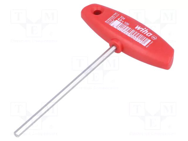 Wrench; hex key; HEX 4mm; Overall len: 126mm; Kind of handle: T WIHA WIHA.00912