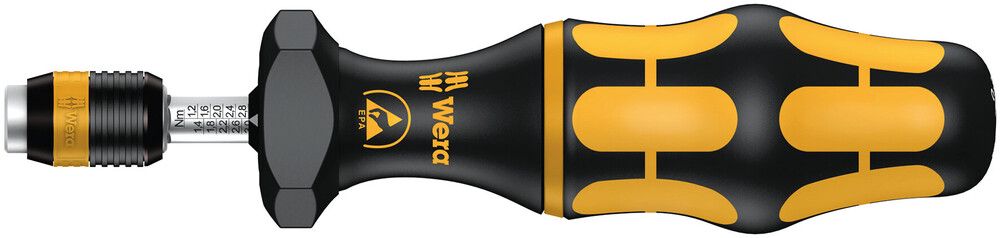 Series 7400 ESD Kraftform adjustable torque screwdrivers (2.5-29.0 in.lbs.) with Rapidaptor quick-release chuck, 7445 ESDx2.5-11.5, Wera 05074733001