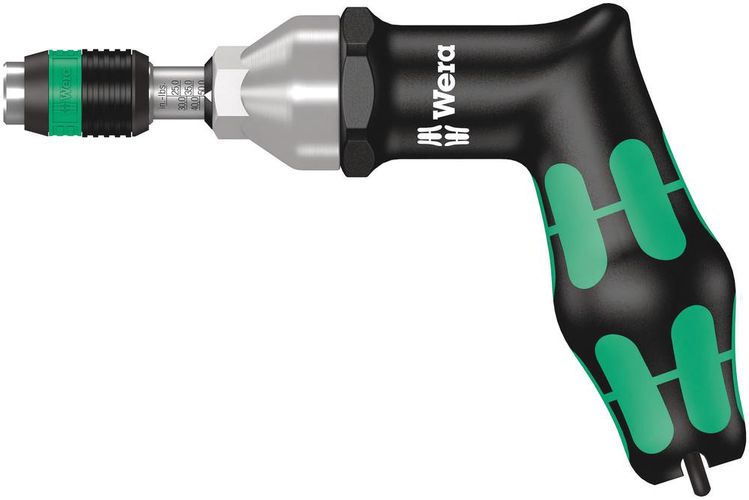 Series 7400 Kraftform pistol handle, adjustable torque screwdrivers (25.0-55.0 in. lbs.) with Rapidaptor quick-release chuck, 7447x25.0-55.0, Wera 05074712001