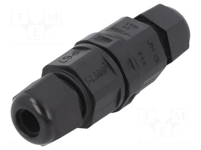 Connector: AC supply; coupler; 250V; 5A; IP67; screw terminal CONNFLY DS1110-28-2BBN