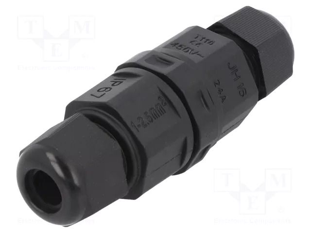 Connector: AC supply; coupler; 250V; 5A; IP67; screw terminal CONNFLY DS1110-28-2BBN