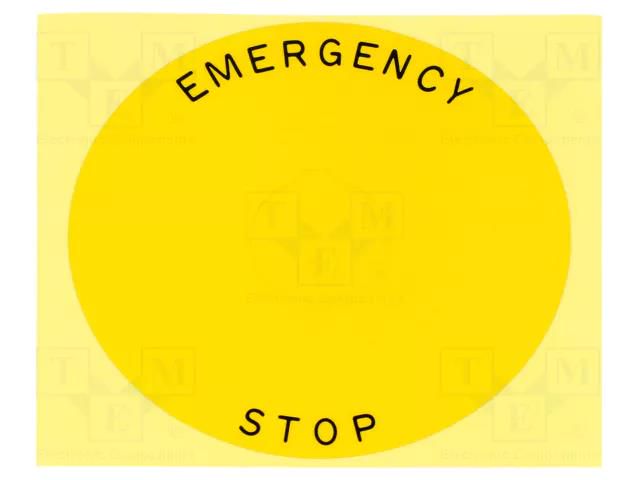 Warning plate; 22mm; Ømount.hole: 22mm; Ø: 60mm IDEC HWAV5F-27