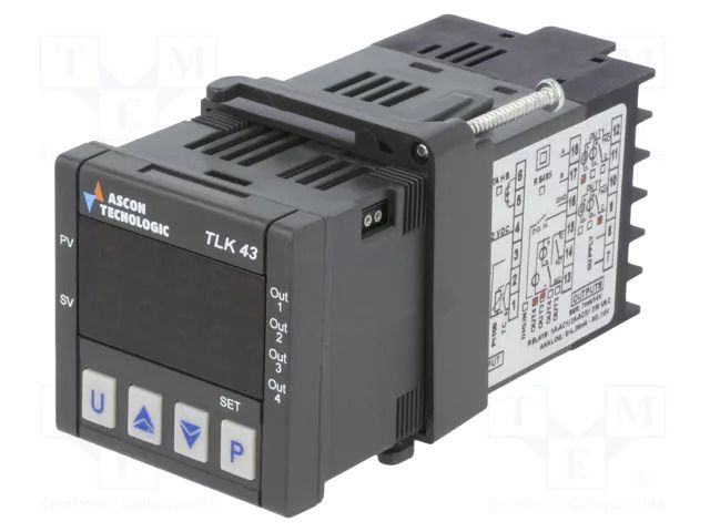 Module: regulator; temperature; 0/2-10V; OUT 2: SPST-NO; on panel ASCON TECNOLOGIC TLK43-LVROO