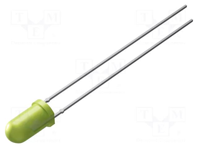LED; yellow green; 3mm; 11÷30(typ)-85mcd; 40°; Front: convex LITEON LTL1NHGB4D
