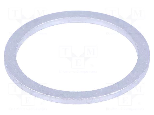 Gasket; aluminium; Thk: 1.5mm; Øint: 7mm; Øout: 21mm; DIN 7603 ELESA+GANTER DIN7603-AL-17-21-A