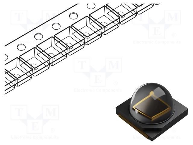 IR transmitter; 3535; 840÷870nm; transparent; 1400mW; 80°; SMD ProLight Opto PK2S-3KJE-A