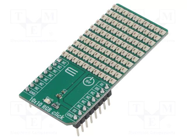 Click board; prototype board; Comp: WS2812; LED matrix; 5VDC MIKROE MIKROE-4115
