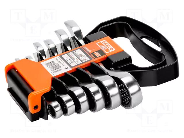 Wrench-set; combination spanner,with ratchet; 6pcs. BAHCO SA.10RM/SH6