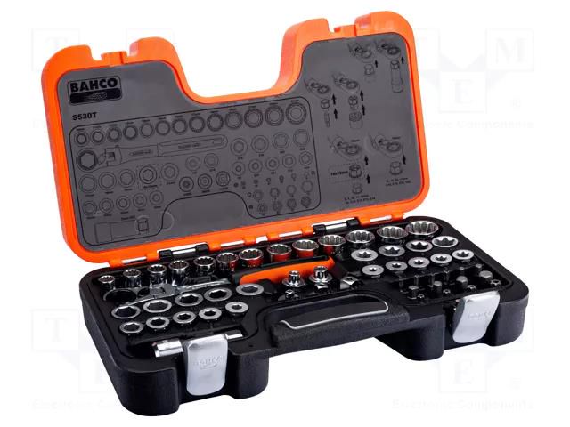 Wrench-set; socket spanner; tool steel; 53pcs. BAHCO SA.S530T
