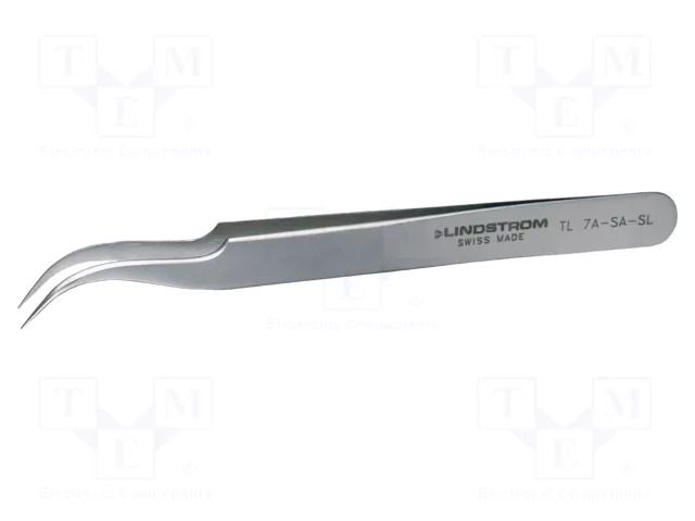 Tweezers; 118mm; Blades: curved,narrowed; Blade tip shape: sharp LINDSTRÖM SA.TL7A-SA-SL