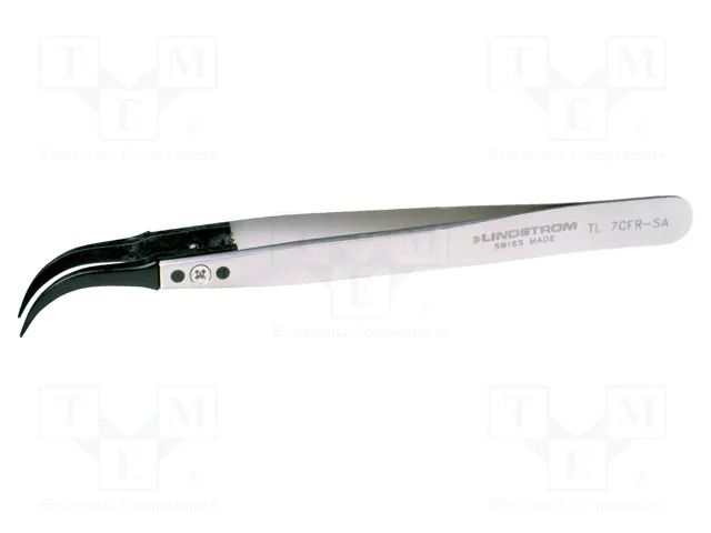 Tweezers; 130mm; Blades: curved,narrowed; Blade tip shape: sharp LINDSTRÖM SA.TL7CFR-SA
